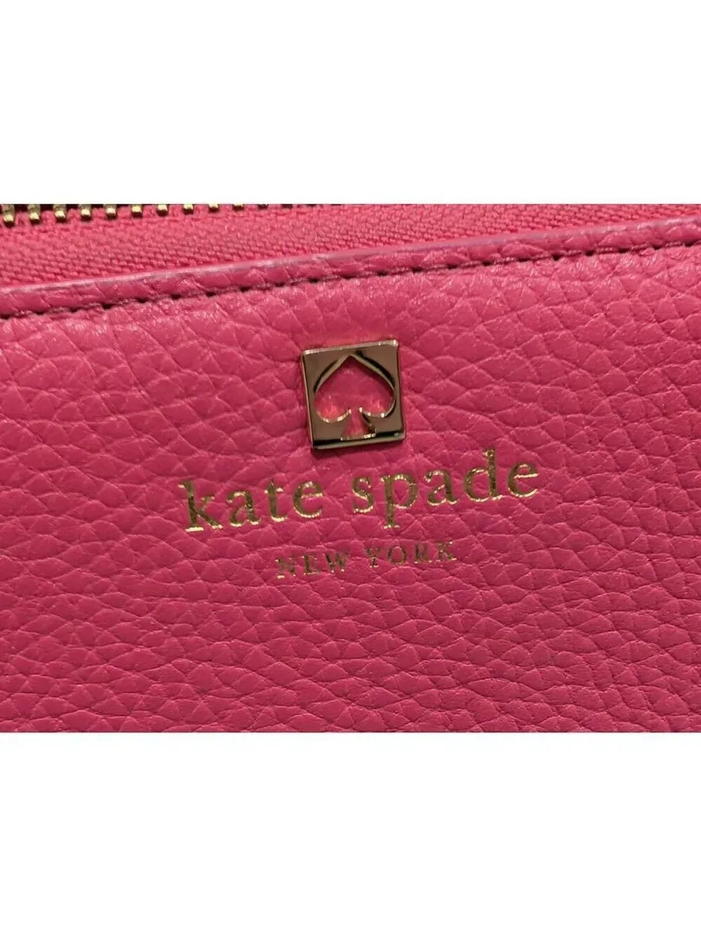 Kate Spade New York Hot Pink Leather Zip Wallet
